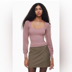 Wilfred New Chance Sweater Pink Sweetheart Neckline Size XS